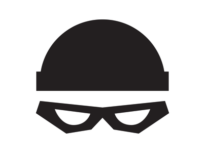 thief icon - black cap and mask